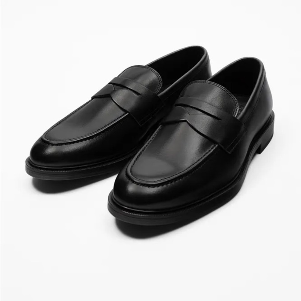 Zara Leather Loafers - Size 7 / 40